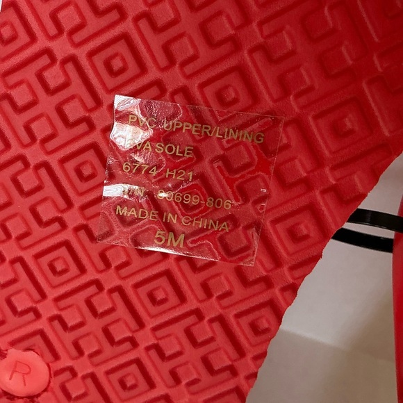 Tory Burch Thin Flip Flop in Poppy Orange - Picture 5 of 8